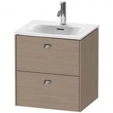 Duravit BR430901035 - Brioso Two Drawer Wall-Mount Vanity Unit Oak Terra