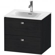 Duravit BR431001016 - Brioso Two Drawer Wall-Mount Vanity Unit Oak Black