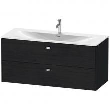 Duravit BR431401016 - Brioso Two Drawer Wall-Mount Vanity Unit Oak Black