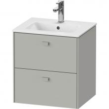 Duravit BR432700707 - Brioso Two Drawer Wall-Mount Vanity Unit Concrete Gray