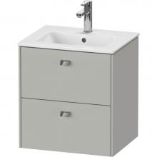 Duravit BR432701007 - Brioso Two Drawer Wall-Mount Vanity Unit Concrete Gray