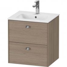 Duravit BR432701035 - Brioso Two Drawer Wall-Mount Vanity Unit Oak Terra