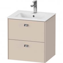 Duravit BR432701091 - Brioso Two Drawer Wall-Mount Vanity Unit Taupe