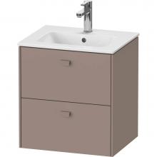 Duravit BR432704343 - Brioso Two Drawer Wall-Mount Vanity Unit Basalt