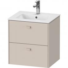 Duravit BR432709191 - Brioso Two Drawer Wall-Mount Vanity Unit Taupe