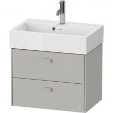 Duravit BR432800707 - Brioso Two Drawer Wall-Mount Vanity Unit Concrete Gray