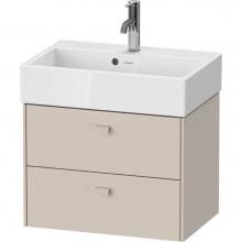 Duravit BR432809191 - Brioso Two Drawer Wall-Mount Vanity Unit Taupe