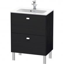 Duravit BR440601016 - Brioso Two Drawer Floorstanding Vanity Unit Oak Black