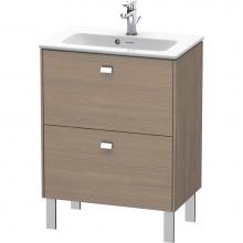 Duravit BR440601035 - Brioso Two Drawer Floorstanding Vanity Unit Oak Terra