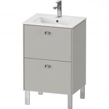 Duravit BR440801007 - Brioso Two Drawer Floorstanding Vanity Unit Concrete Gray