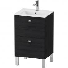 Duravit BR440801016 - Brioso Two Drawer Floorstanding Vanity Unit Oak Black