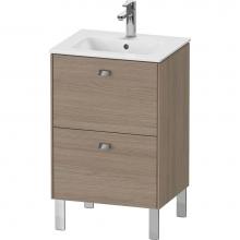 Duravit BR440801035 - Brioso Two Drawer Floorstanding Vanity Unit Oak Terra