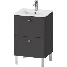 Duravit BR440801049 - Brioso Two Drawer Floorstanding Vanity Unit Graphite