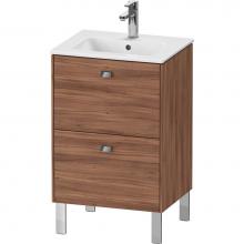 Duravit BR440801079 - Brioso Two Drawer Floorstanding Vanity Unit Walnut