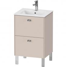 Duravit BR440801091 - Brioso Two Drawer Floorstanding Vanity Unit Taupe