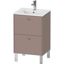 Duravit BR440804343 - Brioso Two Drawer Floorstanding Vanity Unit Basalt