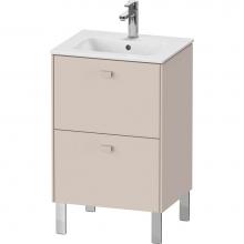 Duravit BR440809191 - Brioso Two Drawer Floorstanding Vanity Unit Taupe