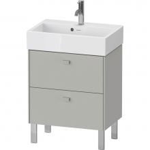 Duravit BR440900707 - Brioso Two Drawer Floorstanding Vanity Unit Concrete Gray