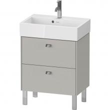 Duravit BR440901007 - Brioso Two Drawer Floorstanding Vanity Unit Concrete Gray