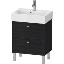 Duravit BR440901016 - Brioso Two Drawer Floorstanding Vanity Unit Oak Black