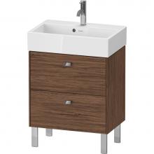 Duravit BR440901021 - Brioso Two Drawer Floorstanding Vanity Unit Walnut