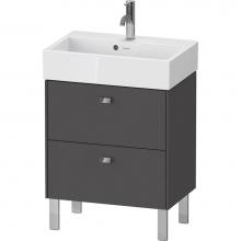 Duravit BR440901049 - Brioso Two Drawer Floorstanding Vanity Unit Graphite