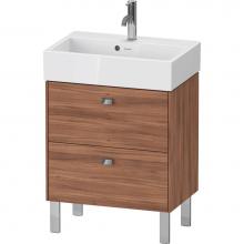 Duravit BR440901079 - Brioso Two Drawer Floorstanding Vanity Unit Walnut