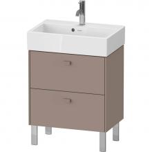 Duravit BR440904343 - Brioso Two Drawer Floorstanding Vanity Unit Basalt