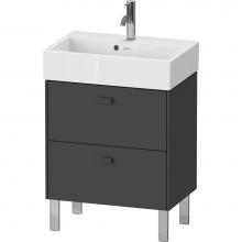 Duravit BR440904949 - Brioso Two Drawer Floorstanding Vanity Unit Graphite