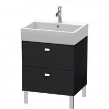 Duravit BR443301016 - Brioso Two Drawer Floorstanding Vanity Unit Oak Black