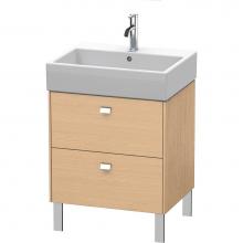 Duravit BR443301030 - Brioso Two Drawer Floorstanding Vanity Unit Natural Oak