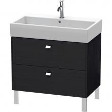 Duravit BR443501016 - Brioso Two Drawer Floorstanding Vanity Unit Oak Black