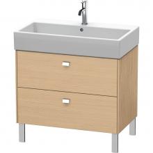 Duravit BR443501030 - Brioso Two Drawer Floorstanding Vanity Unit Natural Oak