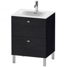 Duravit BR451001016 - Brioso Two Drawer Floorstanding Vanity Unit Oak Black