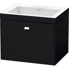 Duravit BR4600N1016 - Brioso One Drawer C-Bonded Wall-Mount Vanity Kit Oak Black