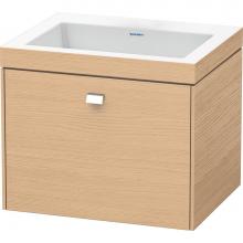 Duravit BR4600N1030 - Brioso One Drawer C-Bonded Wall-Mount Vanity Kit Natural Oak