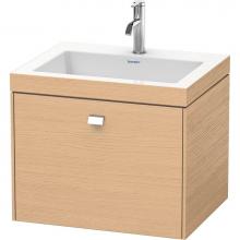 Duravit BR4600O1030 - Brioso One Drawer C-Bonded Wall-Mount Vanity Kit Natural Oak