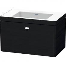 Duravit BR4601N1016 - Brioso One Drawer C-Bonded Wall-Mount Vanity Kit Oak Black