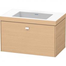 Duravit BR4601N1030 - Brioso One Drawer C-Bonded Wall-Mount Vanity Kit Natural Oak