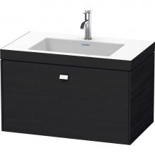 Duravit BR4601O1016 - Brioso One Drawer C-Bonded Wall-Mount Vanity Kit Oak Black