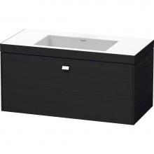 Duravit BR4602N1016 - Brioso One Drawer C-Bonded Wall-Mount Vanity Kit Oak Black