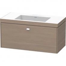 Duravit BR4602N1035 - Brioso One Drawer C-Bonded Wall-Mount Vanity Kit Oak Terra