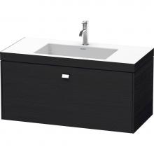 Duravit BR4602O1016 - Brioso One Drawer C-Bonded Wall-Mount Vanity Kit Oak Black