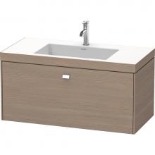 Duravit BR4602O1035 - Brioso One Drawer C-Bonded Wall-Mount Vanity Kit Oak Terra