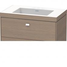 Duravit BR4606N1035 - Brioso Two Drawer C-Bonded Wall-Mount Vanity Kit Oak Terra