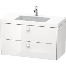 Duravit BR4607T0707 - Duravit Brioso C-Bonded Wall-Mounted Vanity  Concrete Gray Matte