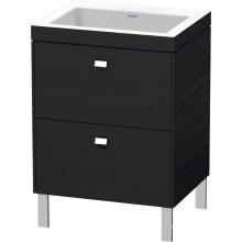 Duravit BR4700N1016 - Brioso Two Drawer C-Bonded Floorstanding Vanity Kit Oak Black