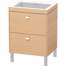 Duravit BR4700N1030 - Brioso Two Drawer C-Bonded Floorstanding Vanity Kit Natural Oak