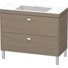 Duravit BR4702N1035 - Brioso Two Drawer C-Bonded Floorstanding Vanity Kit Oak Terra