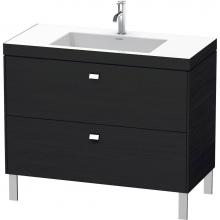 Duravit BR4702O1016 - Brioso Two Drawer C-Bonded Floorstanding Vanity Kit Oak Black